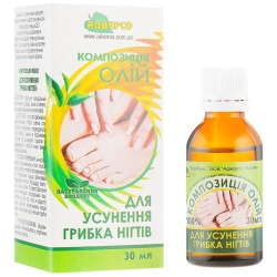 Композиция эфирных масел для устранения грибка ногтей, Адверсо, 30мл