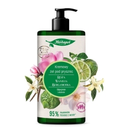 Herbapol Żel pod prysznic kremowy róża – wanilia – bergamotka 740ml