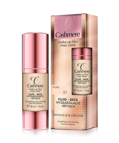 Dax Cosmetics Cashmere Fluid -baza wygładzająco-kryjąca nr 01 Ivory  30ml