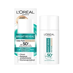 L'oreal Bright Reveal Daily Fluid Tinted Glow Ultralekki koloryzujący fluid SPF50 - Jasny