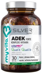 Witaminy ADEK FORTE, SILVER PURE 100%, Myvita, 30 kapsułek