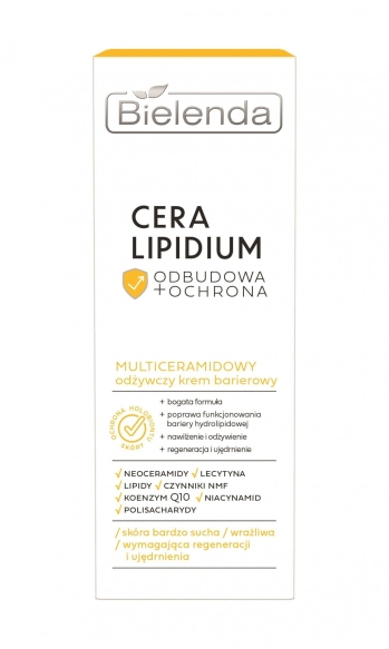 BIELENDA Cera Lipidium Odbudowa + Ochrona Multiceramidowy odżywczy krem barierowy 50 ml