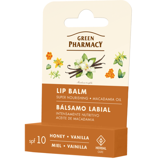 Honey &amp; Vanilla Intensively Nourishing Lip Balm SPF10, Green Pharmacy