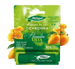 HERBAPOL Aksamitne Usta Pomadka ochronna do ust SPF30 - Mango 4.9 g