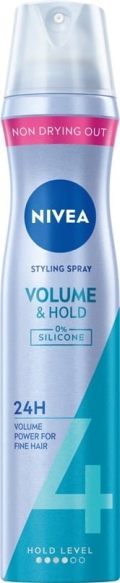 NIVEA Styling Volume &amp; Hold 4 Lakier do włosów nadający objętość 250 ml