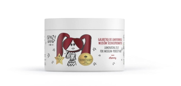HISKIN Crazy Hair Galaretka do laminowania włosów średnioporowatych - Cherry (wiśnia) 300 ml