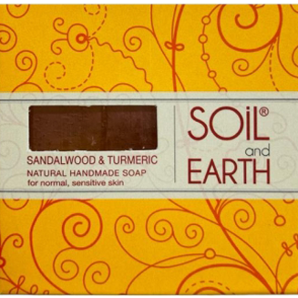Sandałowiec i Kurkuma Naturalne Mydło, Soil &amp; Earth, 125g