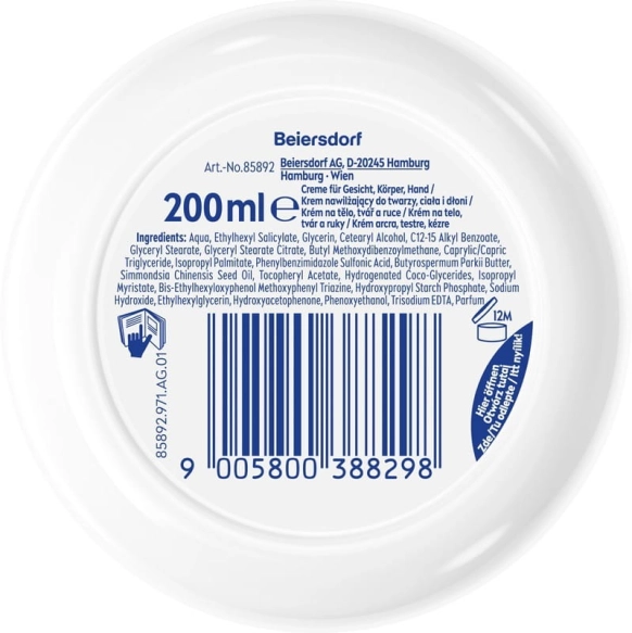 NIVEA Soft Daily UV Krem intensywnie nawilżający SPF15 do twarzy,ciała i rąk 200 ml