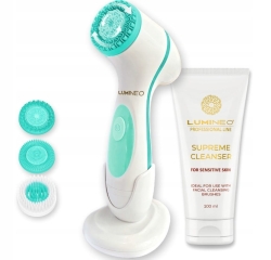 LUMINEO Professional Turquoise Facial Brush + Cleansing Gel for Sensitive Skin 100ml