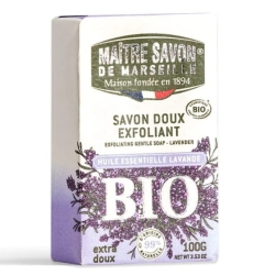Peelingujące mydło prowansalskie, LAWENDA, Maitre Savon de Marseille, 100g