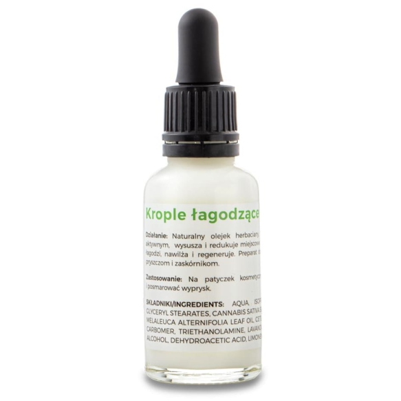 Hemp Acne Soothing Drops, India Cosmetics, 30ml