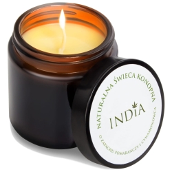 Конопляная Свеча для Ухода за Телом, Массажа и Ароматерапии, India Cosmetics