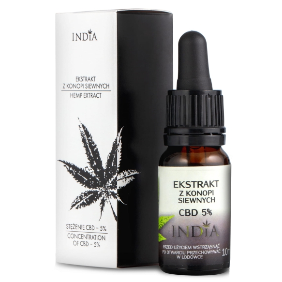CBD 5% Hemp Extract, India Cosmetics, 10 ml