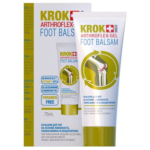 Joint Balm with Comfrey, Chondroitin and Glucosamine, Krokmed Arthroflex, 75ml