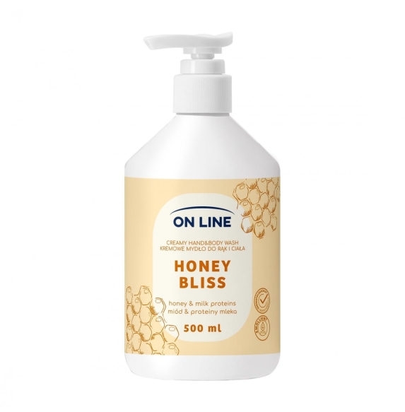 ON LINE Kremowe mydło do rąk i ciała Miód&amp;Proteiny mleka 500 ml