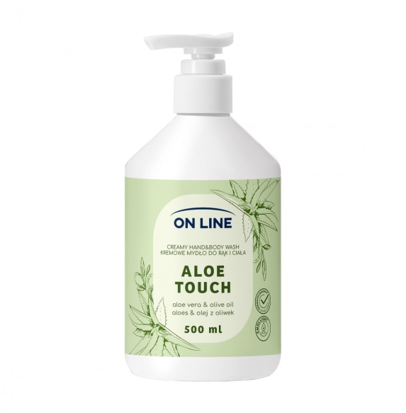ON LINE Kremowe mydło do rąk i ciała Aloes&amp;Olej z oliwek 500 ml