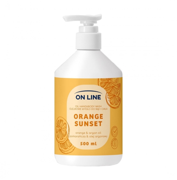 ON LINE Olejkowe mydło do rąk i ciała Pomarańcza&amp;Olej arganowy 500 ml