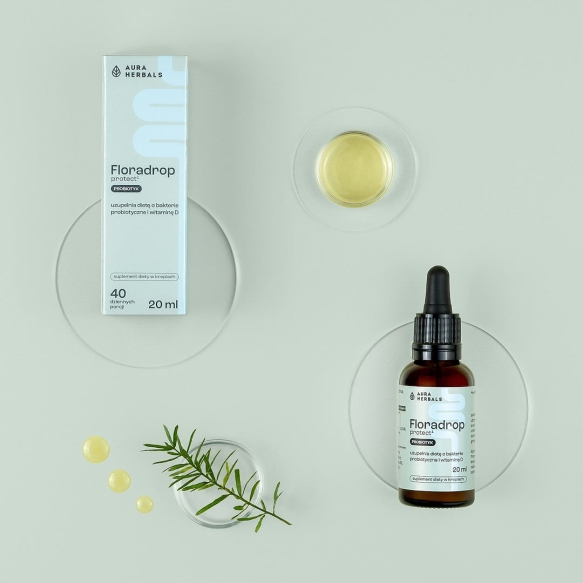 Floradrop Protect, Probiotic Drops, Aura Herbals, 20 ml