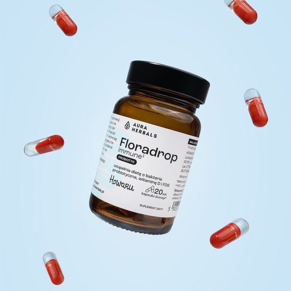 Floradrop immune, Probiotic, Aura Herbals, 20 capsules