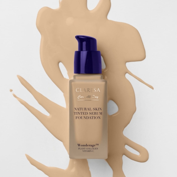CLARESA Natural Skin Tinted Serum Foundation Podkład-serum z naturalnym wykończeniem 2WO Medium Olive 32 ml