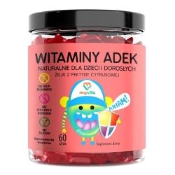 Naturalne Żelki Witamina ADEK (Dzieci&Dorośli), Myvita, 60 sztuk