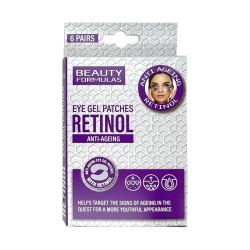 Retinol Przeciwstarzeniowe płatki pod oczy z retinolem, BEAUTY FORMULAS 6 par