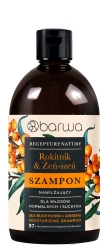 BARWA Receptury Natury Szampon nawilżający do włosów normalnych i suchych - Rokitnik & Żeń-Szeń