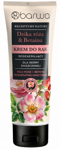 BARWA Receptury Natury Krem do rąk regenerujący - Dzika Róża &amp; Betaina 100 ml