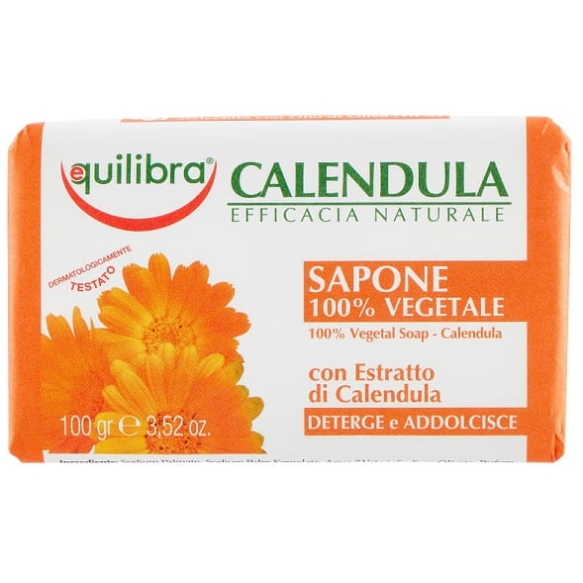 Calendula 100% Vegetable Soap, Equilibra, 100g