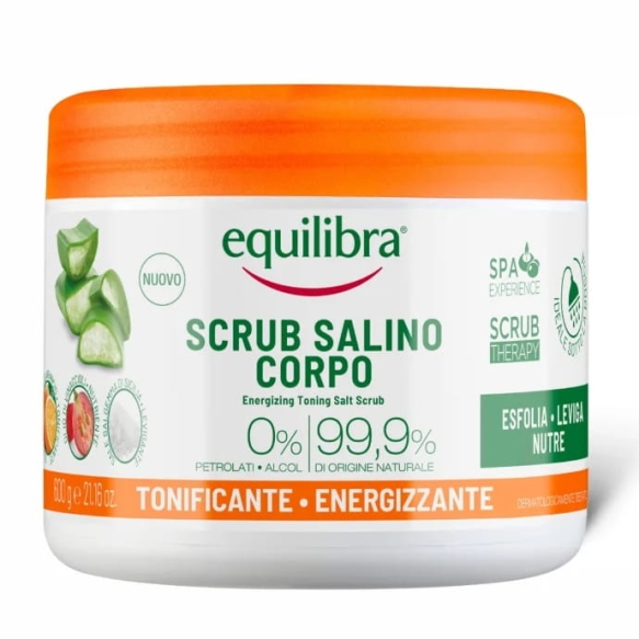 Toning-Energizing Body Salt Scrub, Equilibra, 600g