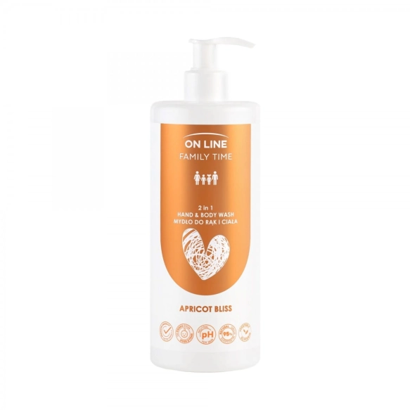 ON LINE Family Time Mydło do rąk i  ciała 2w1 - Apricot Bliss 500 ml