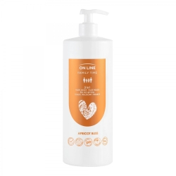 ON LINE Family Time Żel do mycia ciała ,włosów i twarzy 3w1 - Apricot Bliss  850 ml