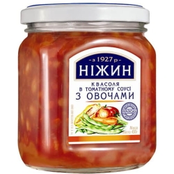 Fasolka z warzywami w sosie pomidorowym, Nizhyn, 450g