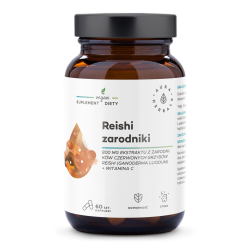 Reishi Spores 800 mg & Vitamin C, Aura Herbals, 60 Capsules