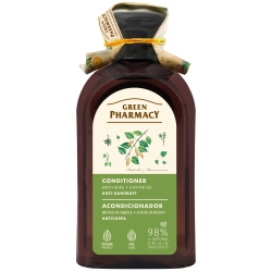 Odżywka przeciwłupieżowa Pąki brzozy i Olej rycynowy GREEN PHARMACY, 300ml