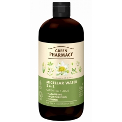 Woda micelarna 3w1 Zielona herbata i Aloes GREEN PHARMACY, 500ml