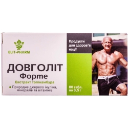 Долголет форте, Топинамбур, Элит-фарм, 80 таблеток
