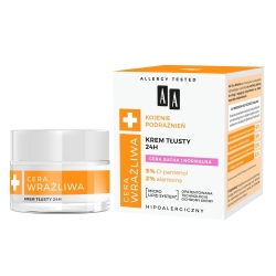 AA Sensitive Skin 24h Rich Cream Soothing Irritation, 50ml