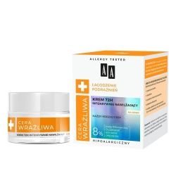 Intensely Moisturising 72H Day Cream for Sensitive Skin, AA, 50ml