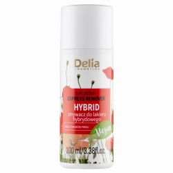 DELIA COSMETICS hybrid nail polish remover, 100 ml 