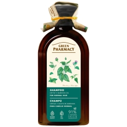 GREEN PHARMACY Szampon do włosów normalnych Pokrzywa i Olej łopianowy 350 ml