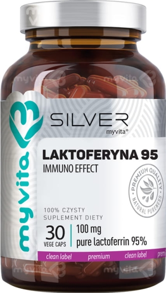 Laktoferyna w formie Natywnej, SILVER PURE, MyVita 60 kapsułek
