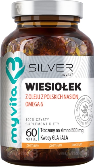 Olej z Wiesiołka w Kapsułkach, SILVER PURE, MyVita 60 kapsułek