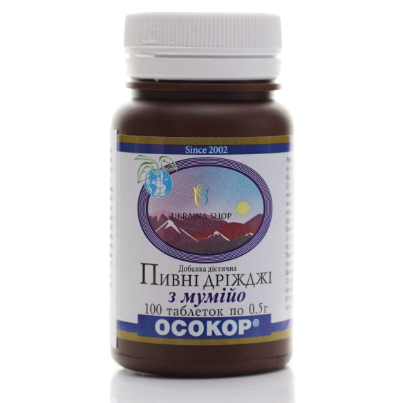 Drożdże Piwne z Mumio, Osokor, 100 tabletek