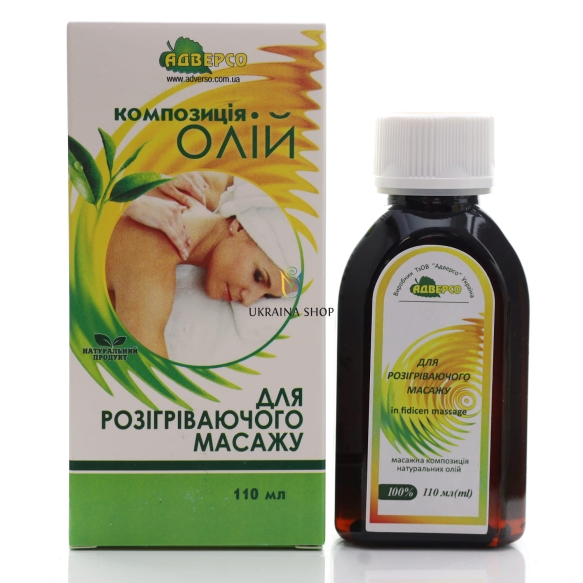Warming Massage Oil, Adverso, 100% Natural