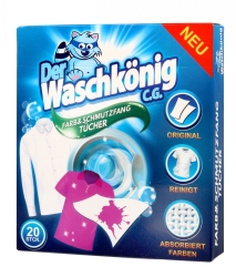 Chusteczki pochłaniające wilgoć do tkanin kolorowych – WASCHKONIG 20 szt.