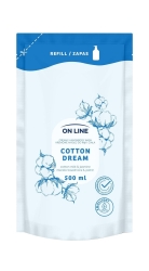 ON LINE Kremowe mydło do rąk i ciała Mleczko bawełniane & Jaśmin - zapas 500 ml