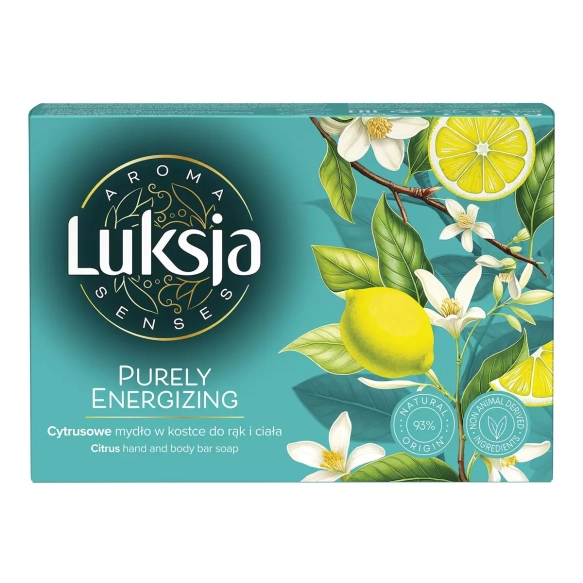 LUKSJA Aroma Senses Purely Energizing Cytrusowe mydło w kostce do rąk i ciała 90 g