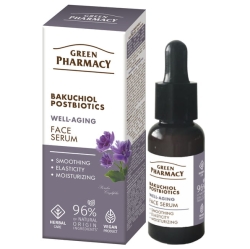 Bakuchiol + Postbiotyki Przeciwstarzeniowe Serum do twarzy, Green Pharmacy, 30 ml