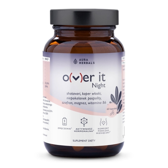 Over It Night, komfort podczas miesiączki, Aura Herbals, 60 kapsułek